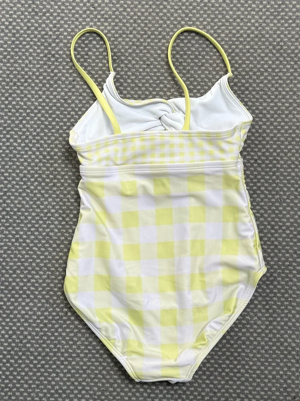 Cat & Jack Yellow Gingham One-Piece Swimsuit